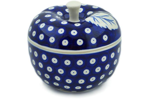 Jars | Ceramika Artystyczna Apple Shaped Jar 5" Blue Eyes Jars Ceramika Artystyczna