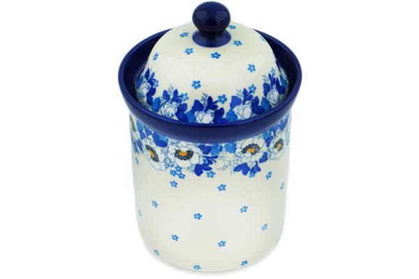 Jars | Ceramika Artystyczna Cookie Jar 8" Blue Spring Jars Ceramika Artystyczna