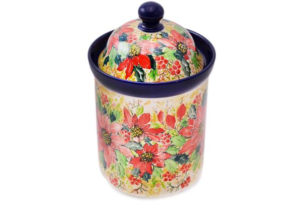 Jars | Ceramika Artystyczna Cookie Jar 8" Crimson Beauty UNIKAT Jars Ceramika Artystyczna