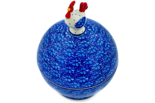 Jars | Ceramika Artystyczna Hen Shaped Jar 7" Deep Into The Blue Sea Jars Ceramika Artystyczna