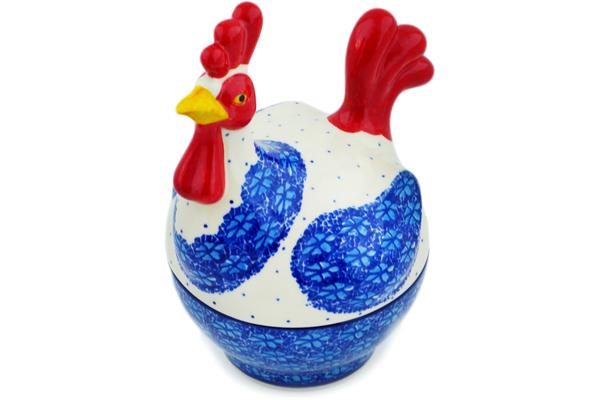 Jars | Ceramika Artystyczna Hen Shaped Jar 8" Deep Into The Blue Sea Jars Ceramika Artystyczna