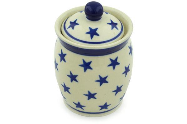 Jars | Ceramika Artystyczna Jar with Lid 4" Starburst Americana Jars Ceramika Artystyczna