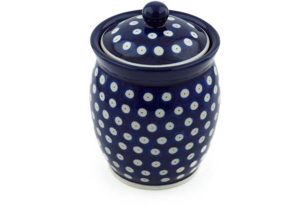 Jars | Ceramika Artystyczna Jar with Lid 6" Blue Eyes Jars Ceramika Artystyczna