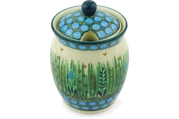 Jars | Ceramika Artystyczna Jar with Lid with Opening 5" Prairie Land UNIKAT Jars Ceramika Artystyczna