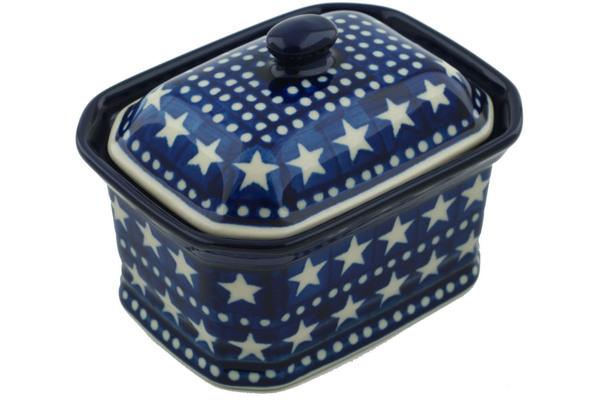 Jars | Ceramika Artystyczna Mini Cake Box 4", Salt Box, Midnight Stars Jars Ceramika Artystyczna