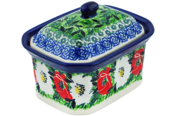 Jars | Ceramika Artystyczna Mini Cake Box 4", Salt Box, Poppy Beauty UNIKAT Jars Ceramika Artystyczna