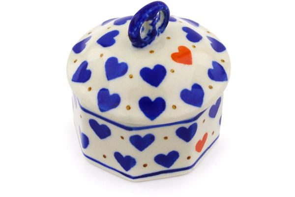 Jars | Ceramika Artystyczna Mini Pretzel Jar 3" Heart Of Hearts Jars Ceramika Artystyczna