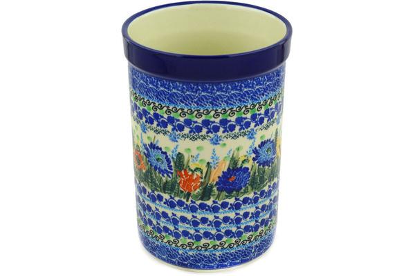 Jars | Ceramika Artystyczna Utensil Jar 8" Splendid Blue Bell UNIKAT Jars Ceramika Artystyczna