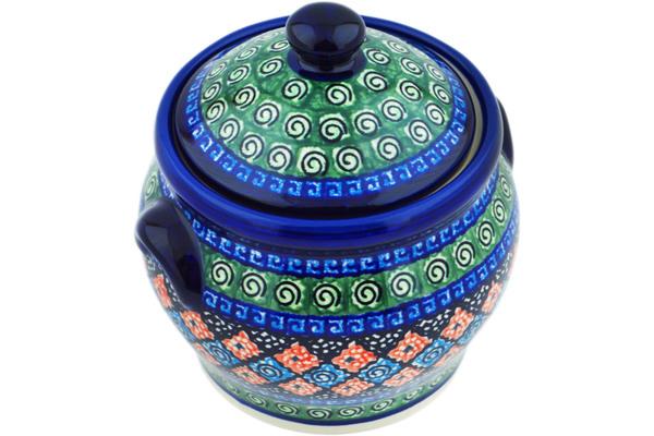 Jars | Zaklady Ceramiczne Jar with Lid and Handles 6" Harlequin UNIKAT Jars Jars