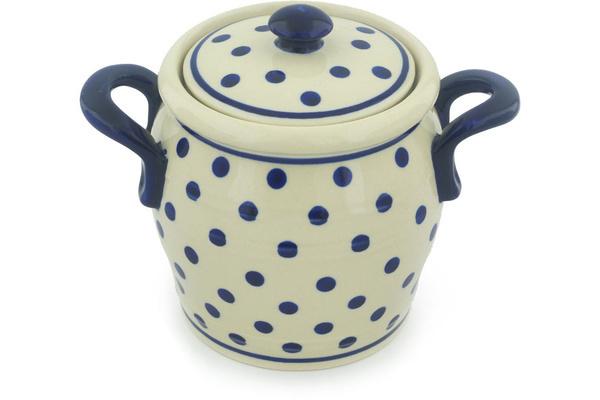 Jars | Zaklady Ceramiczne Jar with Lid and Handles 7" Polka Dot Jars Jars