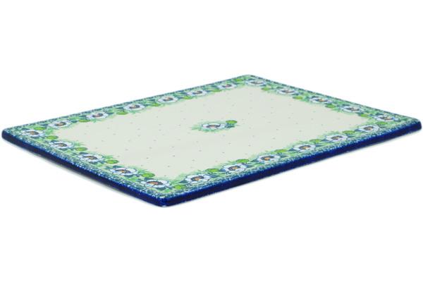 Kitchen Accessories | Ceramika Artystyczna Cookie Sheet 13" Green Flora Bakeware Ceramika Artystyczna