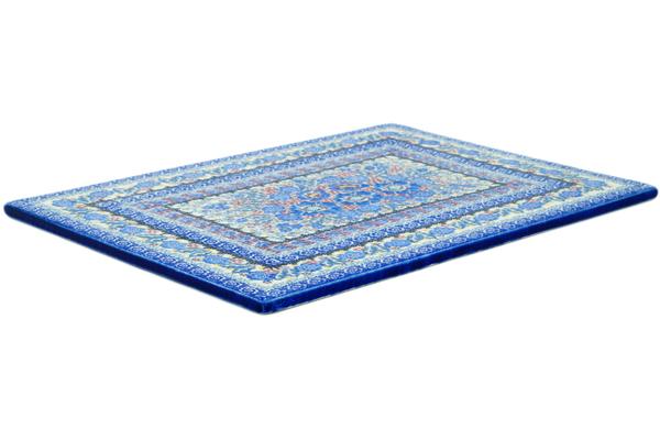 Kitchen Accessories | Ceramika Artystyczna Cookie Sheet 15" Beautiful Blues UNIKAT Bakeware Ceramika Artystyczna