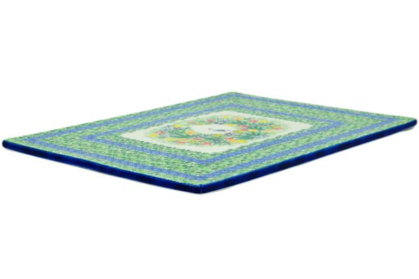 Kitchen Accessories | Ceramika Artystyczna Cookie Sheet 15" Crane In Tulip Splendor UNIKAT Bakeware Ceramika Artystyczna