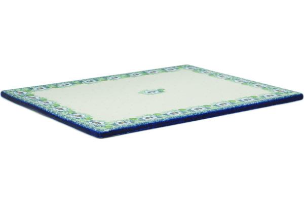 Kitchen Accessories | Ceramika Artystyczna Cookie Sheet 15" Green Flora Bakeware Ceramika Artystyczna