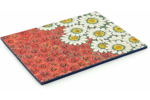 Kitchen Accessories | Ceramika Artystyczna Cookie Sheet 15" Sweet Red Petals UNIKAT Bakeware Ceramika Artystyczna