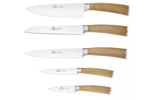 Knives | Gerlach Set of 5 Knives 13" Wood Kitchen & Dining Gerlach