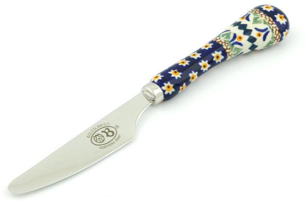 Knives | Zaklady Ceramiczne Stainless Steel Knife 8" Floral Peacock UNIKAT Kitchen & Dining Knives