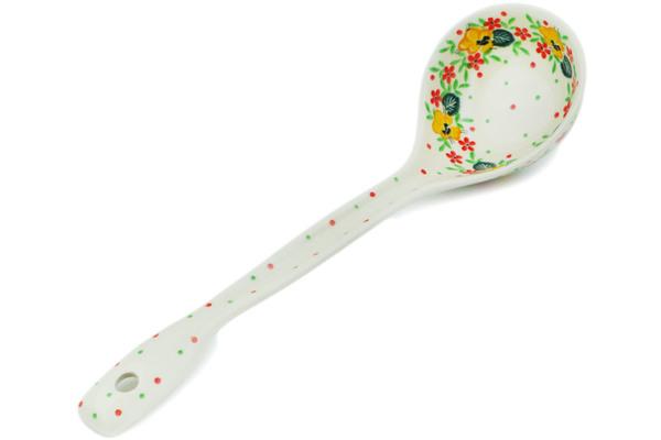 Ladles | Ceramika Artystyczna Ladle 13" Golden Pansy Garden Kitchen & Dining Ceramika Artystyczna