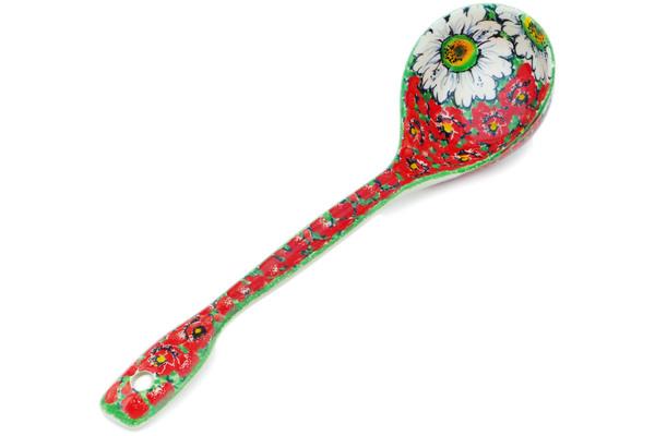 Ladles | Ceramika Artystyczna Ladle 13" Sweet Red Petals UNIKAT Kitchen & Dining Ceramika Artystyczna