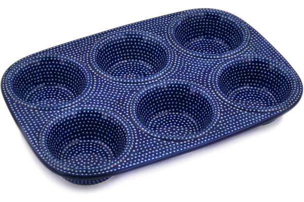 Muffin Pans | Ceramika Artystyczna Muffin Pan 11" Starry Night UNIKAT Bakeware Ceramika Artystyczna