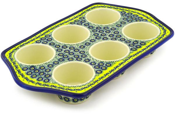 Muffin Pans | Zaklady Ceramiczne Muffin Pan 14" Peacock Bumble Bee Bakeware Muffin Pans