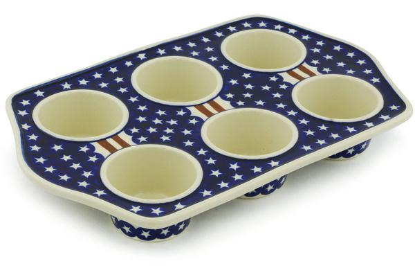 Muffin Pans | Zaklady Ceramiczne Muffin Pan 14" Stars And Stripes Bakeware Muffin Pans