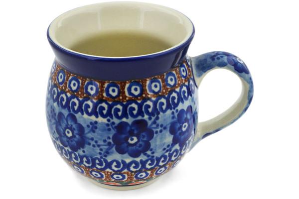 Mugs | Ceramika Artystyczna Bubble Mug 12oz Dancing Blue Poppies UNIKAT Cups & Mugs Ceramika Artystyczna