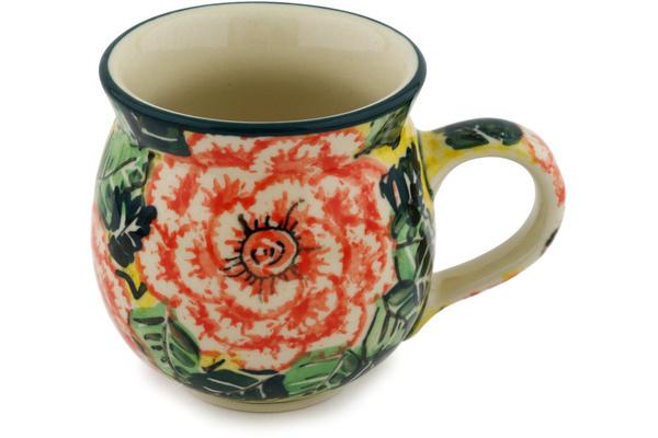 Mugs | Ceramika Artystyczna Bubble Mug 12oz Orange Peonies UNIKAT Cups & Mugs Ceramika Artystyczna