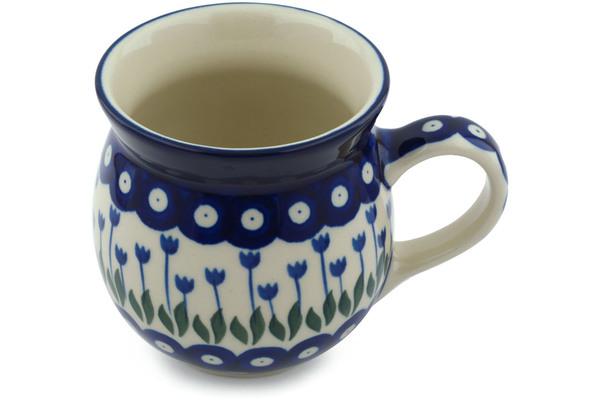 Mugs | Ceramika Artystyczna Bubble Mug 16 oz Blue Tulip Peacock Cups & Mugs Ceramika Artystyczna