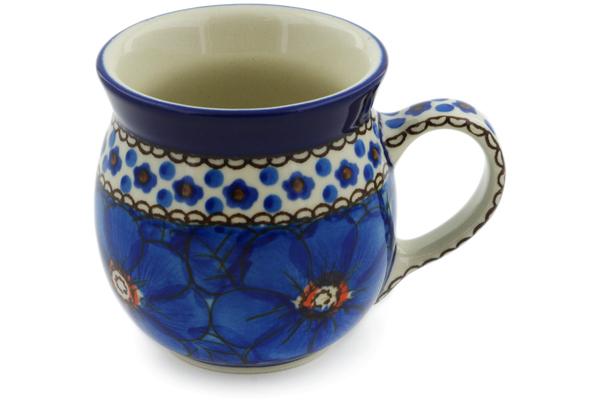 Mugs | Ceramika Artystyczna Bubble Mug 8 oz Cobalt Poppies UNIKAT Cups & Mugs Ceramika Artystyczna