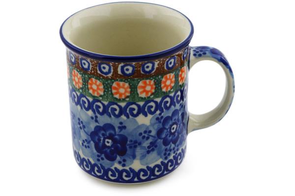 Mugs | Ceramika Artystyczna Mug 10 oz Dancing Blue Poppies UNIKAT Cups & Mugs Ceramika Artystyczna