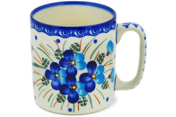 Mugs | Ceramika Bona Mug 12 oz Blue Pansy Cups & Mugs Ceramika Bona