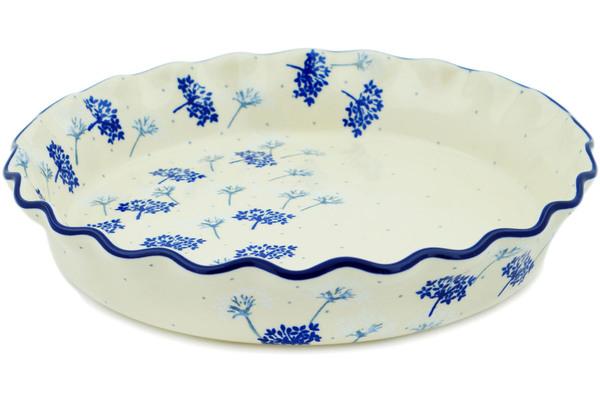 Pie Dishes | Ceramika Artystyczna Fluted Pie Dish 10" Evanescent Dandelion Bakeware Ceramika Artystyczna