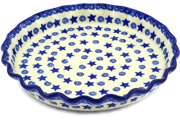 Pie Dishes | Ceramika Artystyczna Fluted Pie Dish 10" Stars And Fireworks Bakeware Ceramika Artystyczna