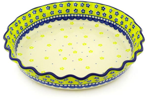 Pie Dishes | Ceramika Artystyczna Fluted Pie Dish 10" Sunshine Daisies Bakeware Ceramika Artystyczna