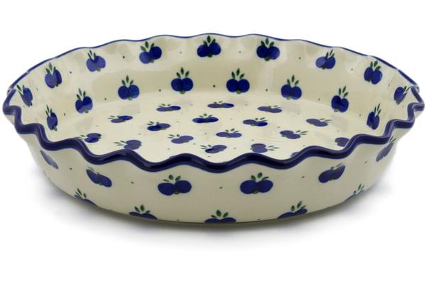 Pie Dishes | Ceramika Artystyczna Fluted Pie Dish 10" Wild Blueberry Bakeware Ceramika Artystyczna