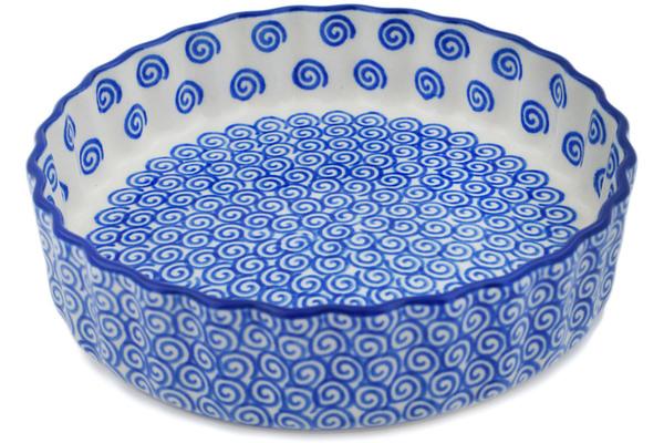 Pie Dishes | Ceramika Artystyczna Fluted Pie Dish 6" Baltic Blue Bakeware Ceramika Artystyczna