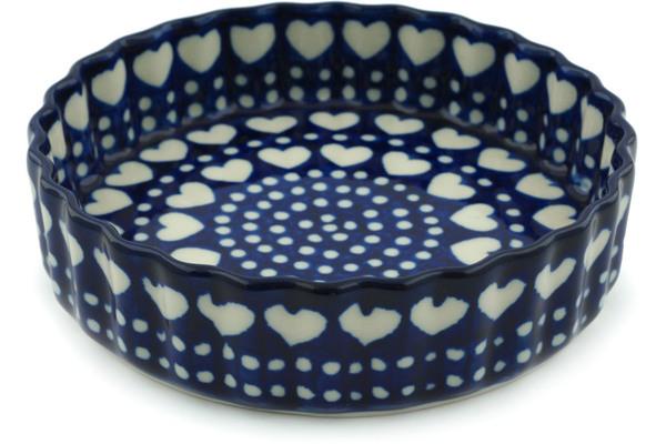 Pie Dishes | Ceramika Artystyczna Fluted Pie Dish 6" Heart To Heart Bakeware Ceramika Artystyczna