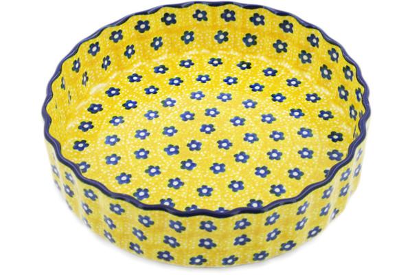 Pie Dishes | Ceramika Artystyczna Fluted Pie Dish 6" Sunshine Bakeware Ceramika Artystyczna