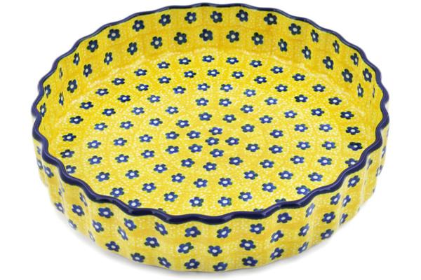 Pie Dishes | Ceramika Artystyczna Fluted Pie Dish 8" Sunshine Bakeware Ceramika Artystyczna