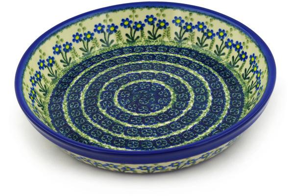 Pie Dishes | Ceramika Artystyczna Pie Dish 10" Blue Daisy Circle Bakeware Ceramika Artystyczna