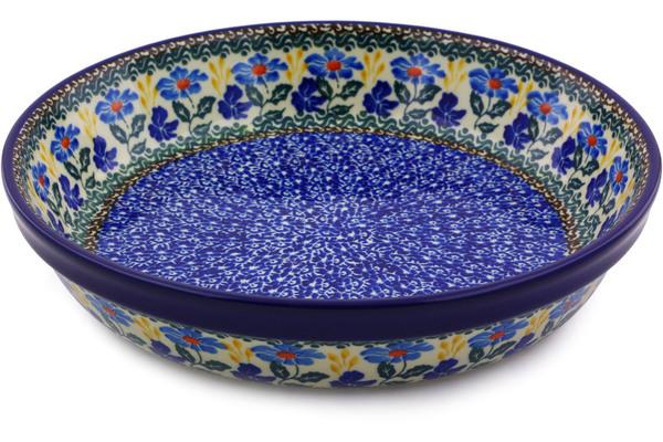 Pie Dishes | Ceramika Artystyczna Pie Dish 10" Blue Forget-me-nots Bakeware Ceramika Artystyczna