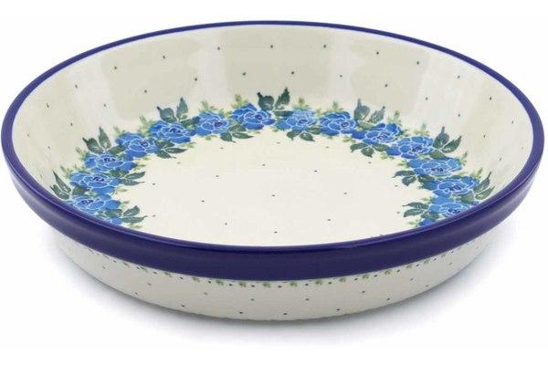 Pie Dishes | Ceramika Artystyczna Pie Dish 10" Blue Rose Bakeware Ceramika Artystyczna