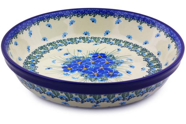 Pie Dishes | Ceramika Artystyczna Pie Dish 10" Forget Me Not UNIKAT Bakeware Ceramika Artystyczna