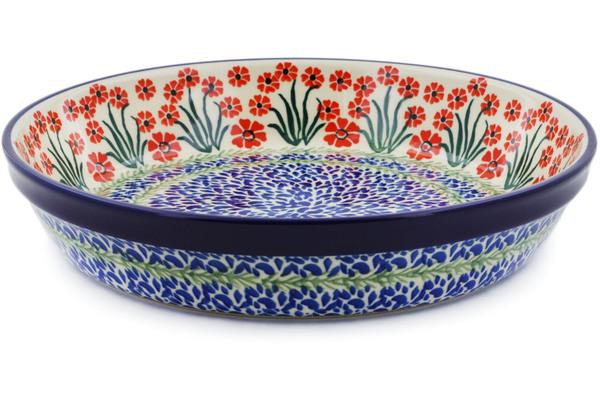 Pie Dishes | Ceramika Artystyczna Pie Dish 10" Red April Showers Bakeware Ceramika Artystyczna