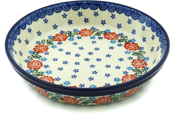 Pie Dishes | Ceramika Artystyczna Pie Dish 10" Rose Burst Bakeware Ceramika Artystyczna