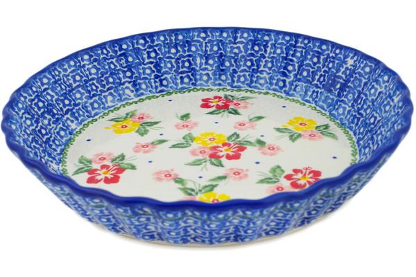 Pie Dishes | Ceramika Bona Fluted Pie Dish 10" Hibiscus Splendor Bakeware Ceramika Bona