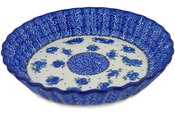 Pie Dishes | Ceramika Bona Fluted Pie Dish 10" Lovely Blueberries Bakeware Ceramika Bona