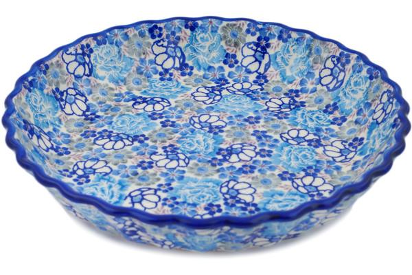 Pie Dishes | Ceramika Nina Fluted Pie Dish 10" Divine Blues UNIKAT Bakeware Ceramika Nina