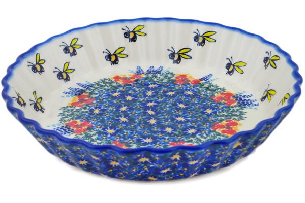 Pie Dishes | Dalia Fluted Pie Dish 10" Bee Fun UNIKAT Bakeware Dalia